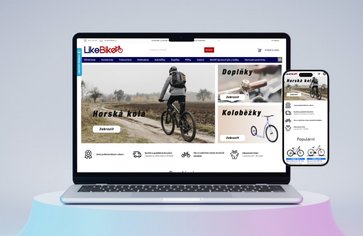 Likebike - tvorba e-shopu