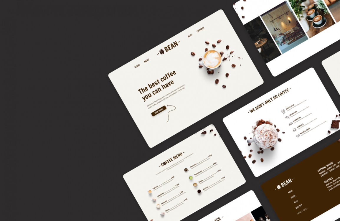 Coffee bean web design