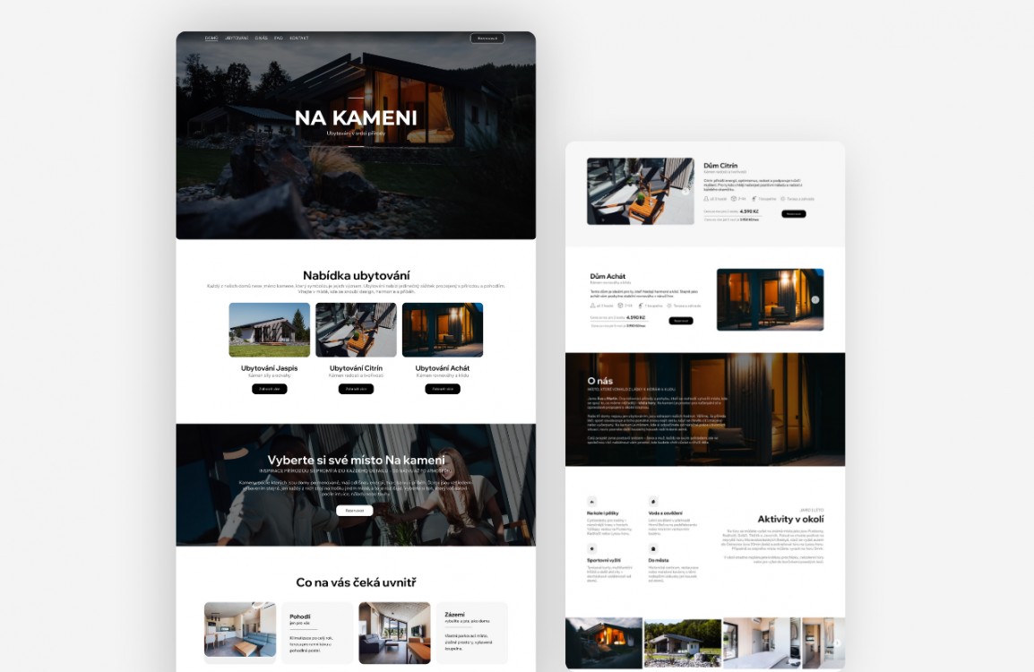 Web design na míru pro ubytování