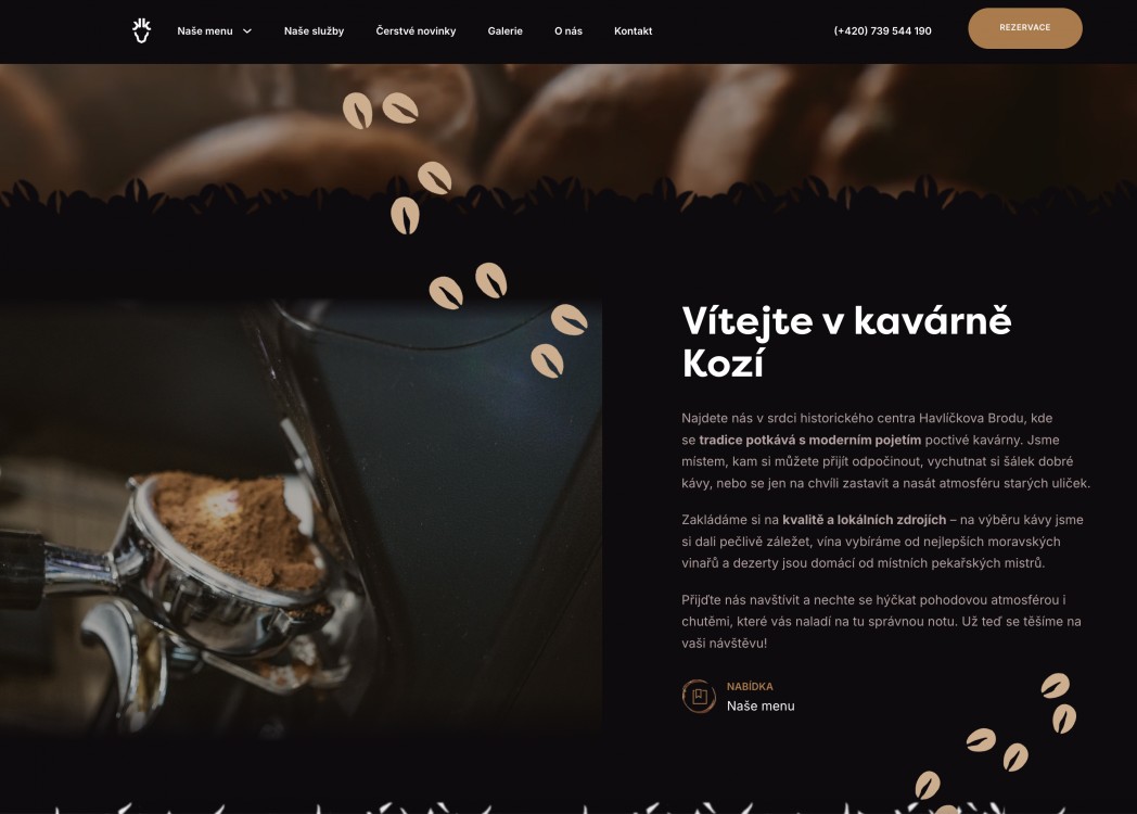 Web - kavárna Kozí II.