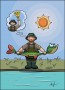 Rybář | vektorová ilustrace