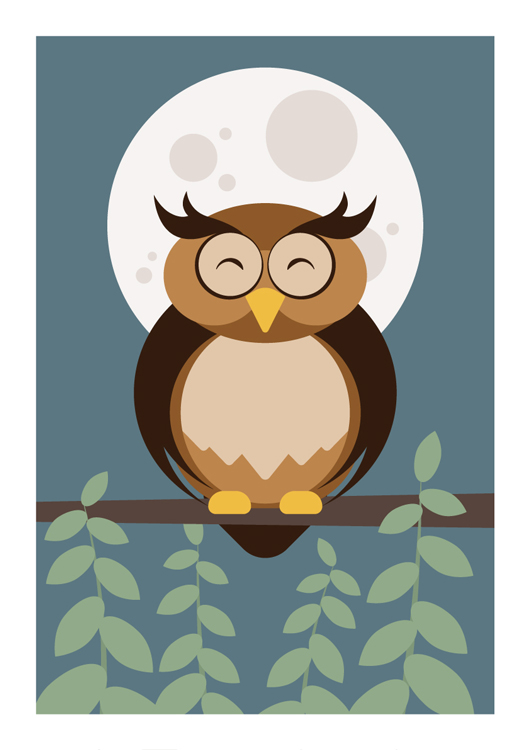 Sova | vektorová ilustrace