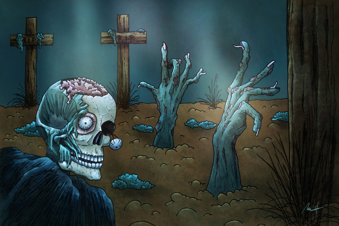 Zombie povstaňte | fantasy ilustrace