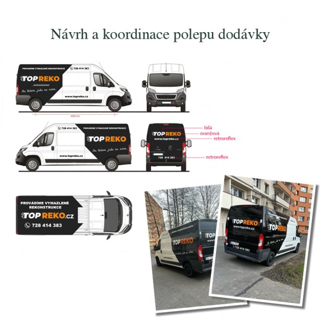 Polepp dodávky pro TOPreko