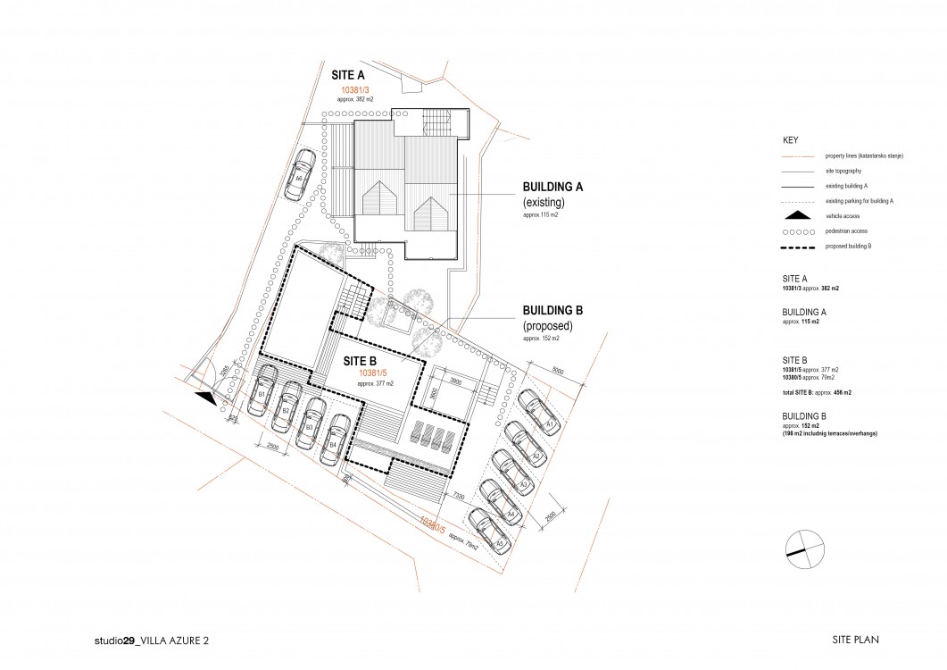 Villa Azure – projekt v Chorvatsku, situace