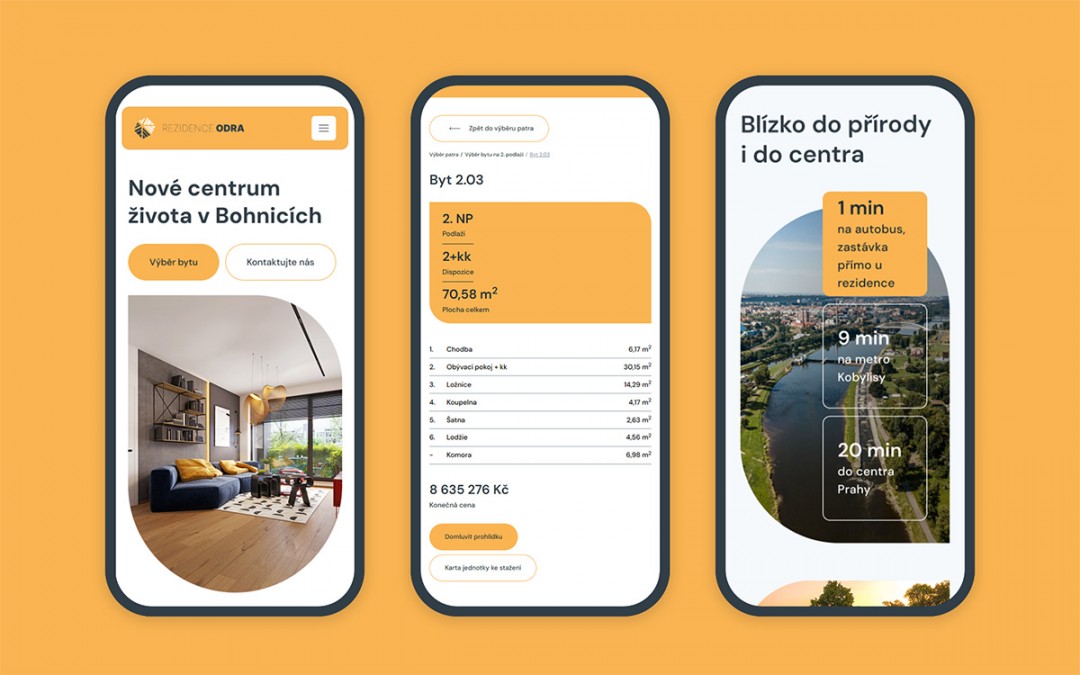 Webdesign | Esty - Odra mobilní verze