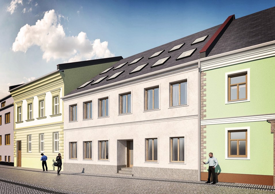 Exteriér | rekonstrukce bytového domu v Králíkách