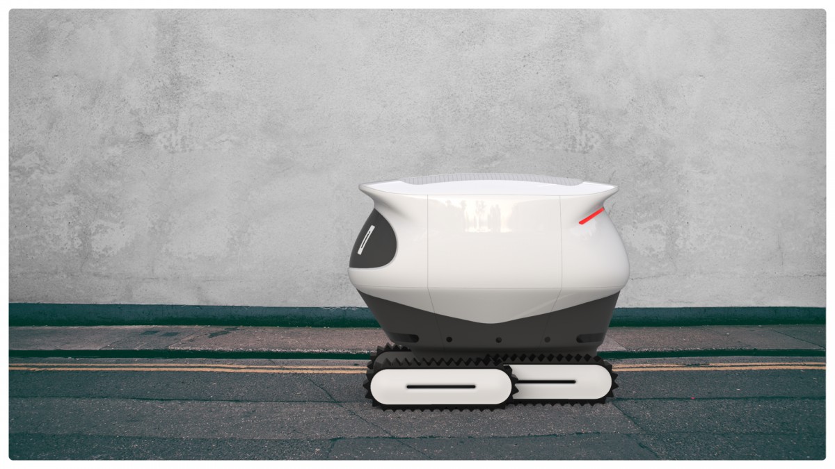 Autonomní robot pro rozvoz jídlonosičů | průmyslový design