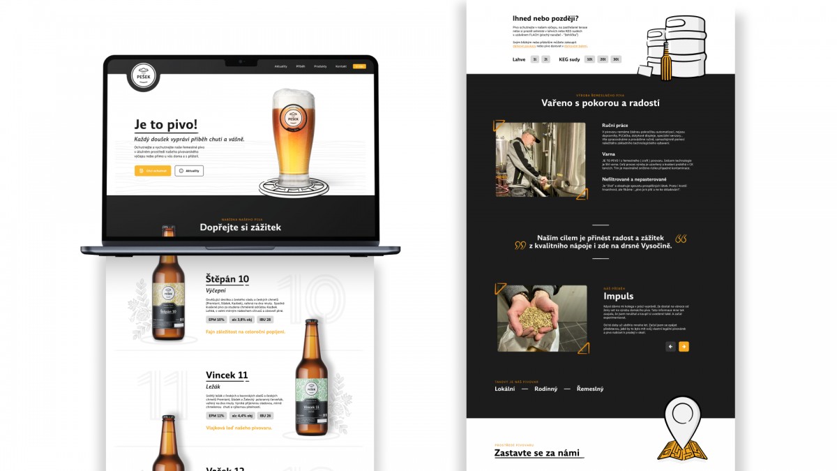 Pivo Pešek - Web design