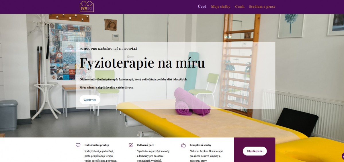 Fyzioterapie na míru  | tvorba webových stránek