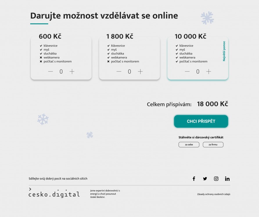 Texty pro vánoční fundraisingovou kampaň | Učíme online