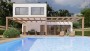 Moderní dům, terasa a bazén | vizualizace exteriéru