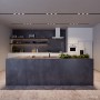 Šedo-bílá kuchyně  | vizualizace interiéru