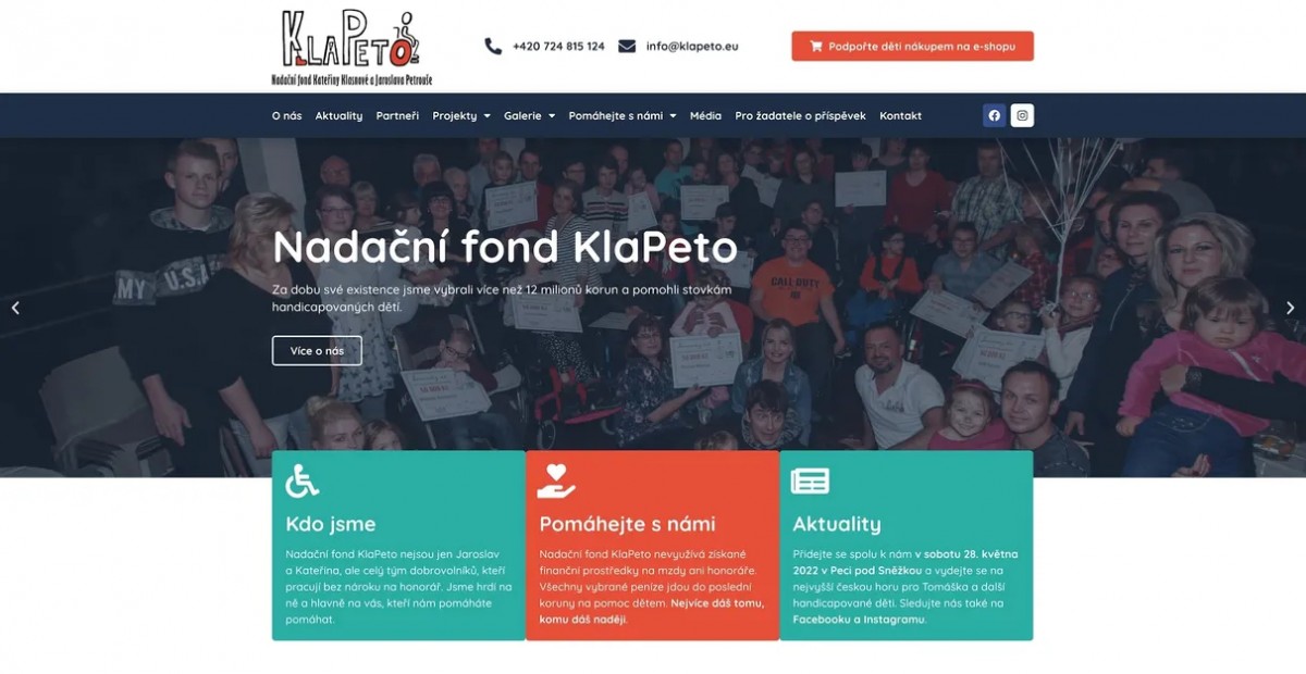 KlaPeto | Nadační fond Kateřiny Klasnové a Jaroslava Petrouše