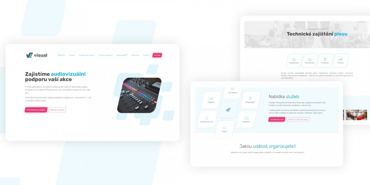 Audio-vizuální služby – komplet proces tvorby webu