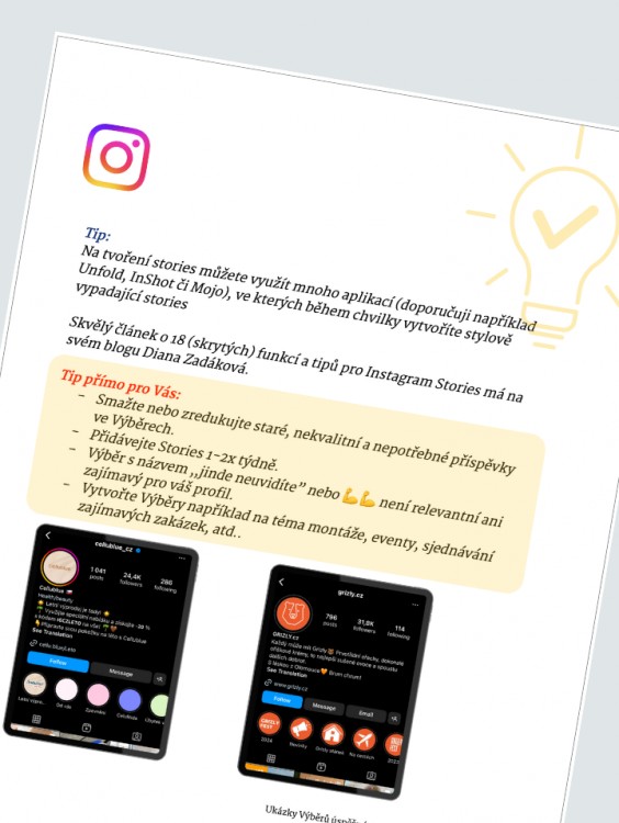 Tip na tvoření stories