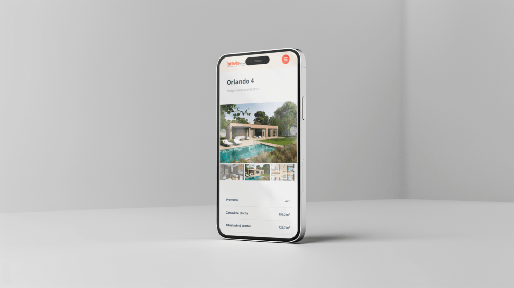 Tvorba webu pro stavební firmu - mobilní zobrazení