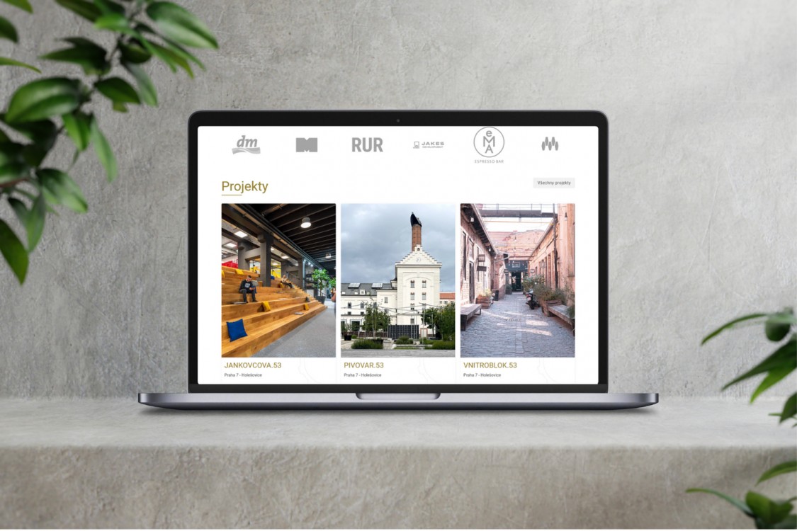 Redesign webu pro investiční skupinu s portfoliem komerčních, skladových, kancelářských a rezidenční