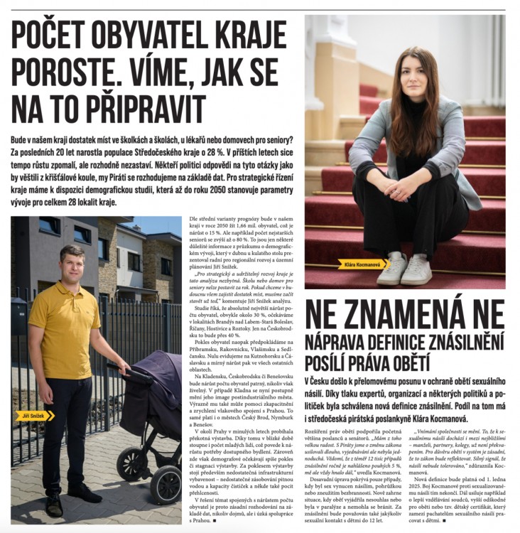 ČESKÁ STRANA PIRÁTSKÁ | tvorba článků do Středočeských listů, e-mailové kampaně
