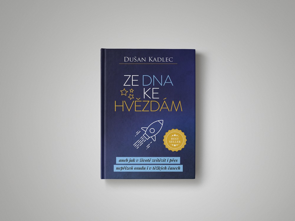 Grafický návrh obálky knihy - Ze dna ke hvězdám