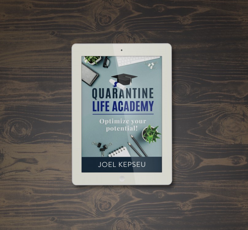 Grafický návrh obálky ebooku - Quarantine Life Academy