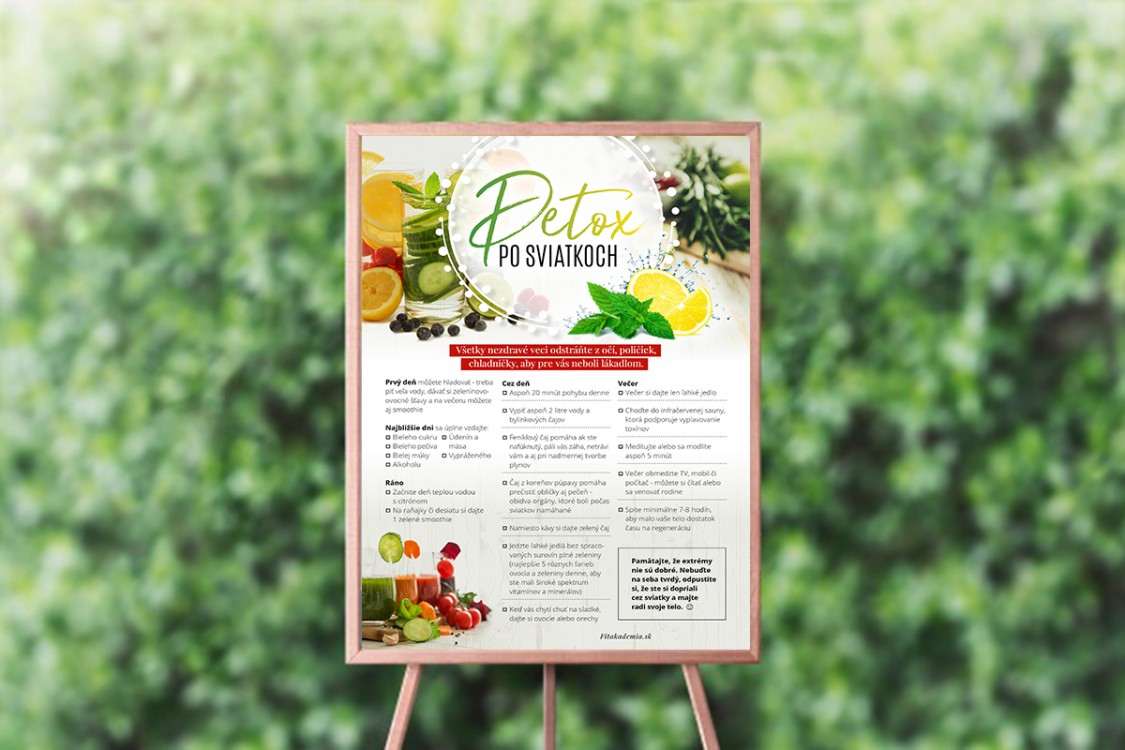 Plakát - Detox po sviatkoch