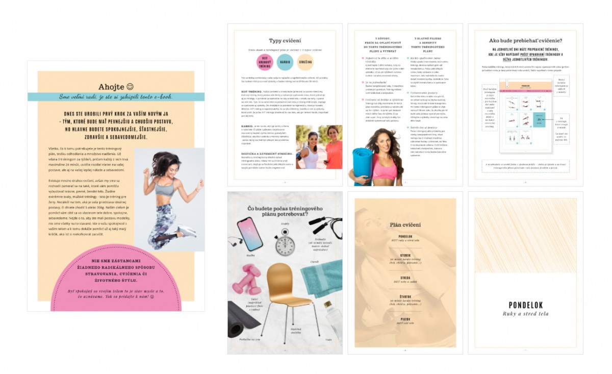 DTP sazba ebooku - Fitness plán