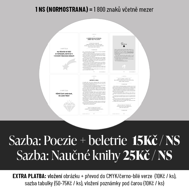 Ceník - knižní sazba