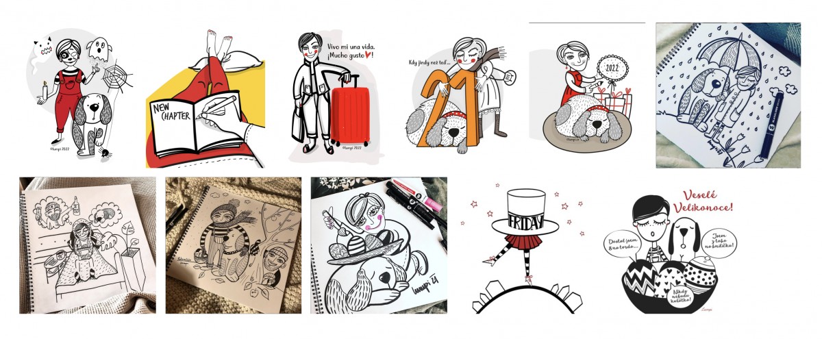 Lumpi, autorská ilustrace