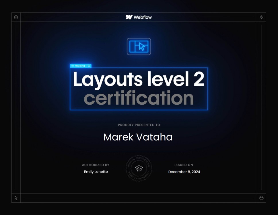 Layouts level 2 | Webflow certifikace