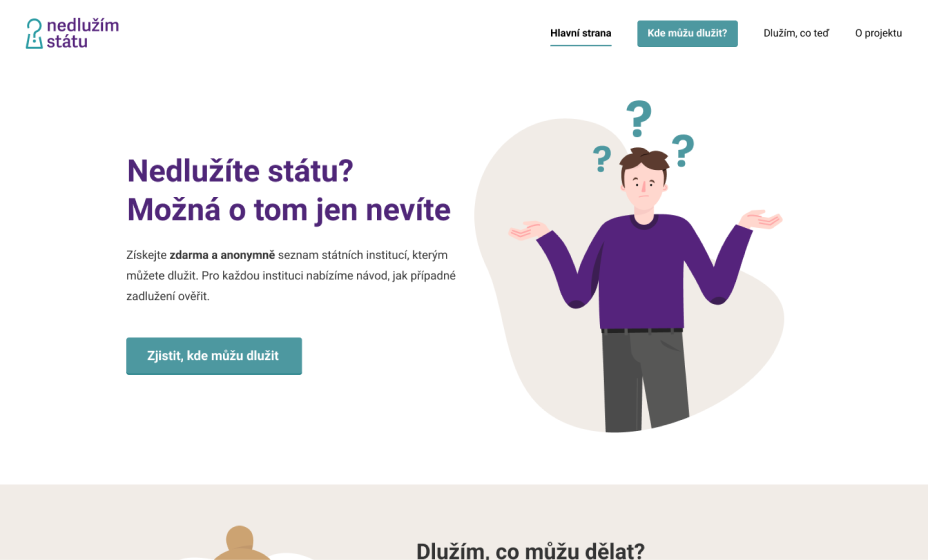Nový web Nedlužím státu?