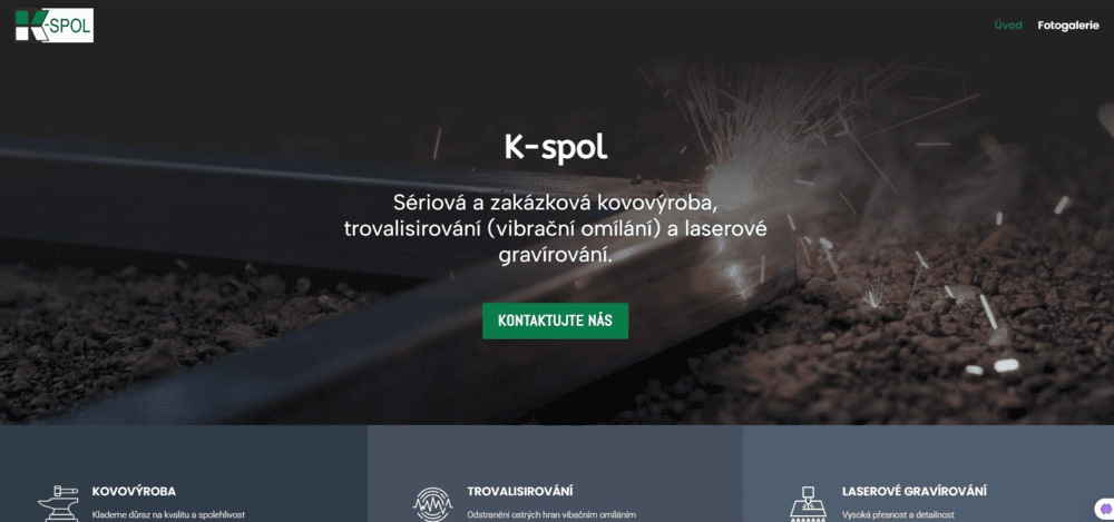 Web kovovýroba a laserové gravírování
