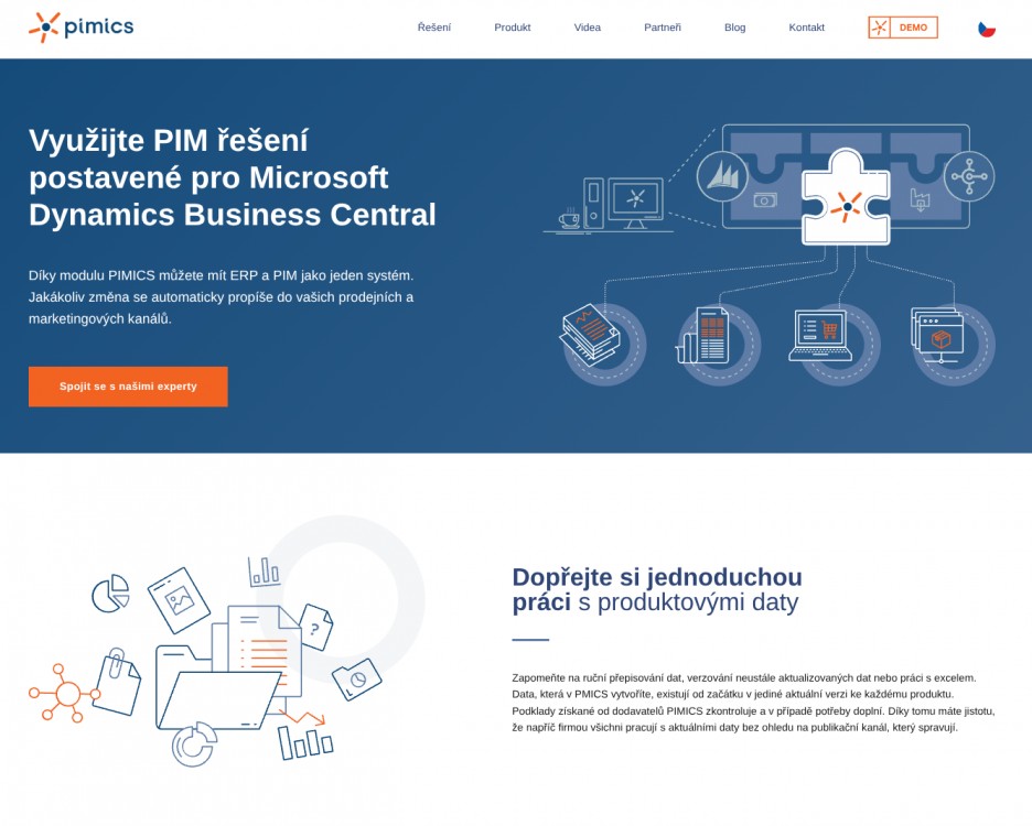 Webcopy pro produkt PIMICS
