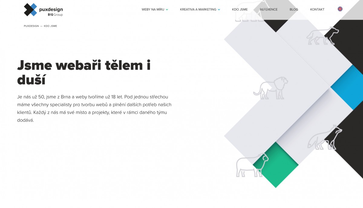 Webcopy pro agenturu PUXdesign (2. redesign)