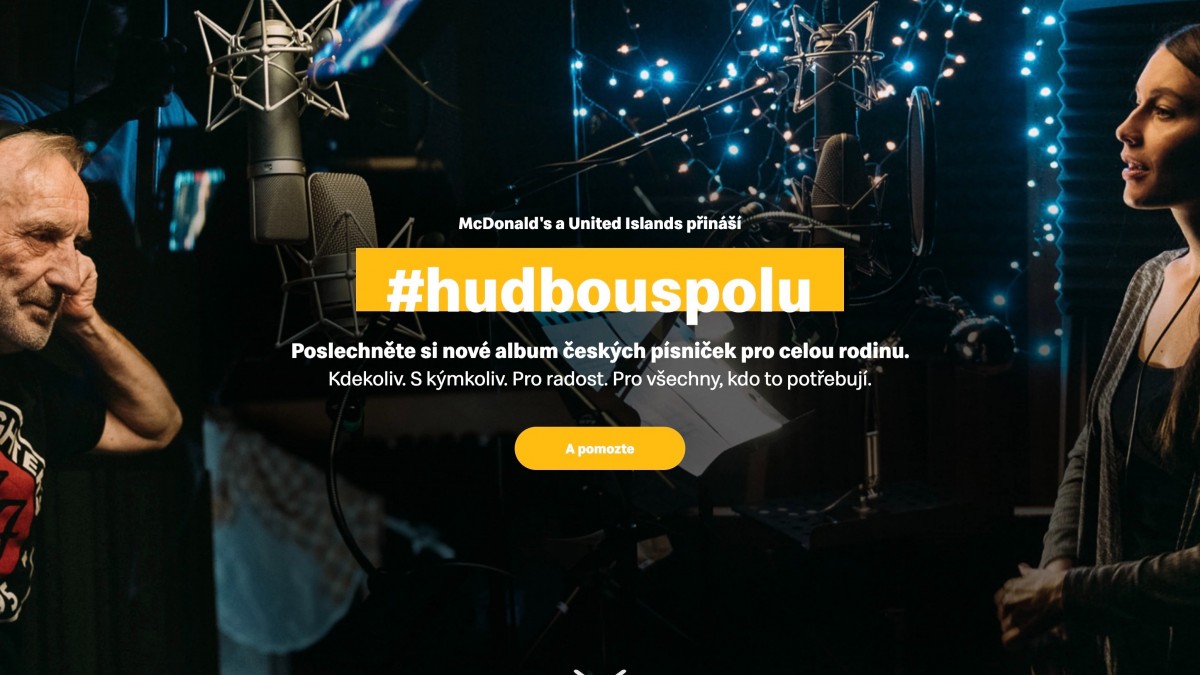 HUDBOU SPOLU – spolupráce na tvorbě webu