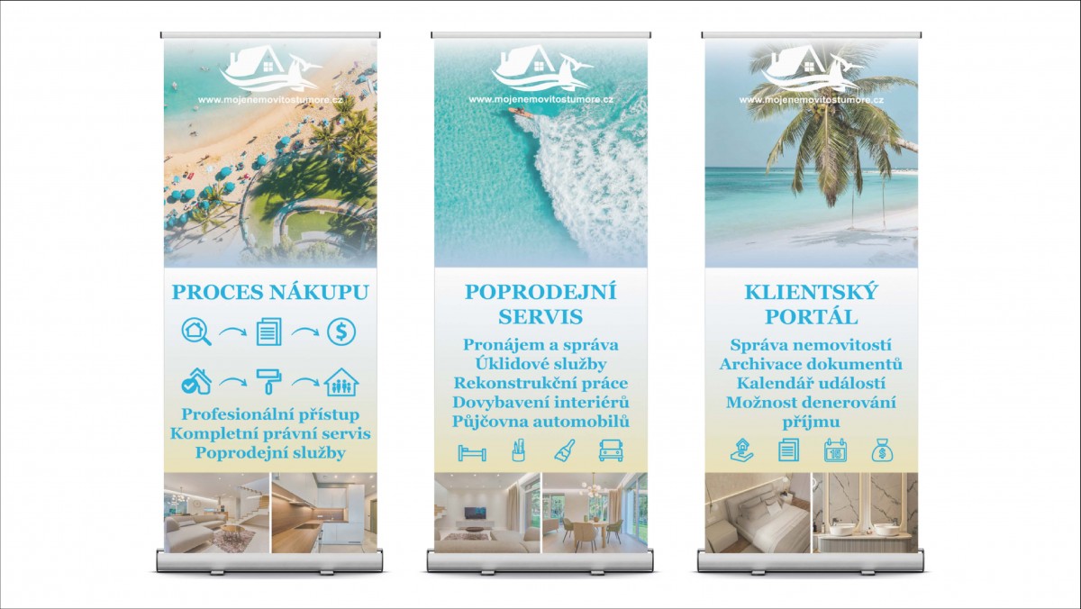 Roll-up Moje nemovitost u moře
