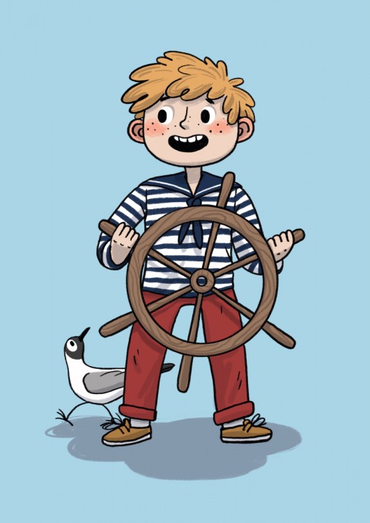 Námořník | dětská ilustrace