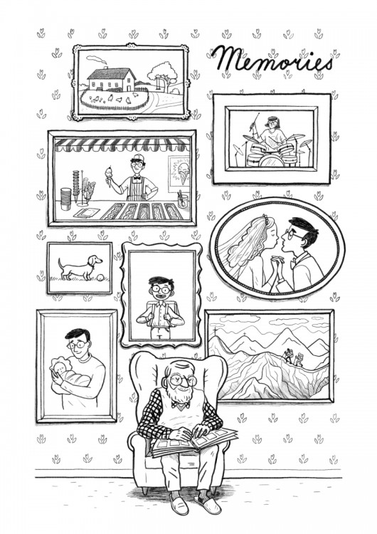 Vzpomínky | ilustrace do učebnice angličtiny