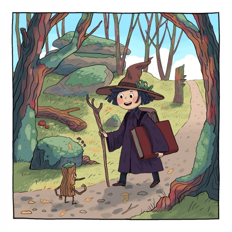 Malá lesní čarodějka Jožka | návrh postavy