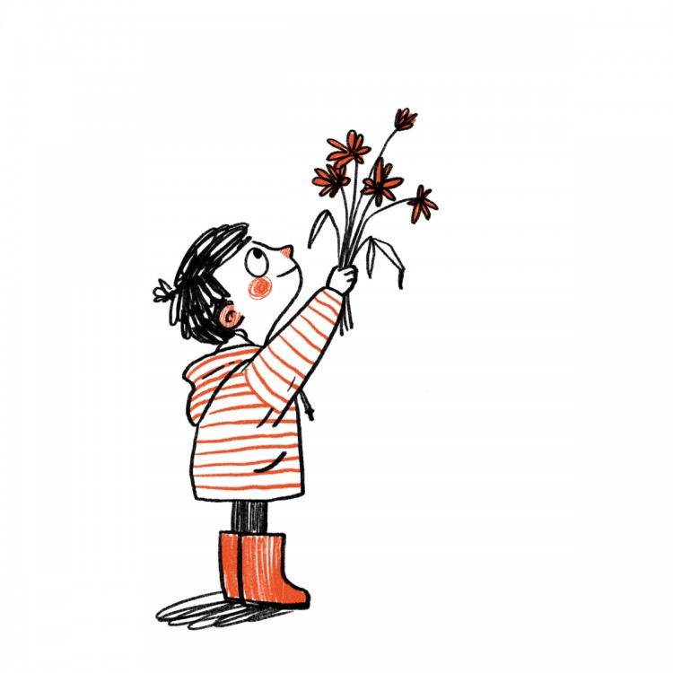 Chlapec na jaře | ilustrace