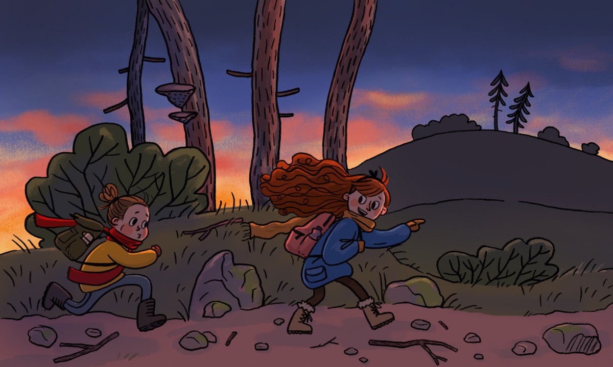 Děti v lese | ilustrace