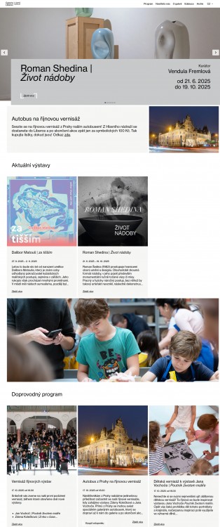 Galerie lázně Liberec | vývoj webu