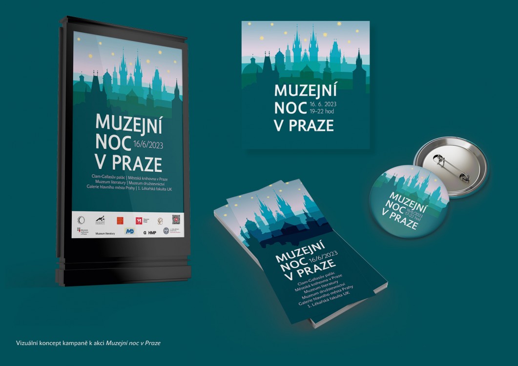 Vizuální koncept kampaně k akci Muzejní noc v Praze01