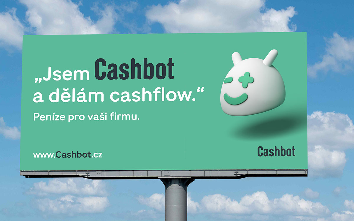 Návrh 3D maskota pro společnot Cashbot