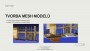 Síťový mesh model budovy vytvořený z mračna bodů – Dolna Banya