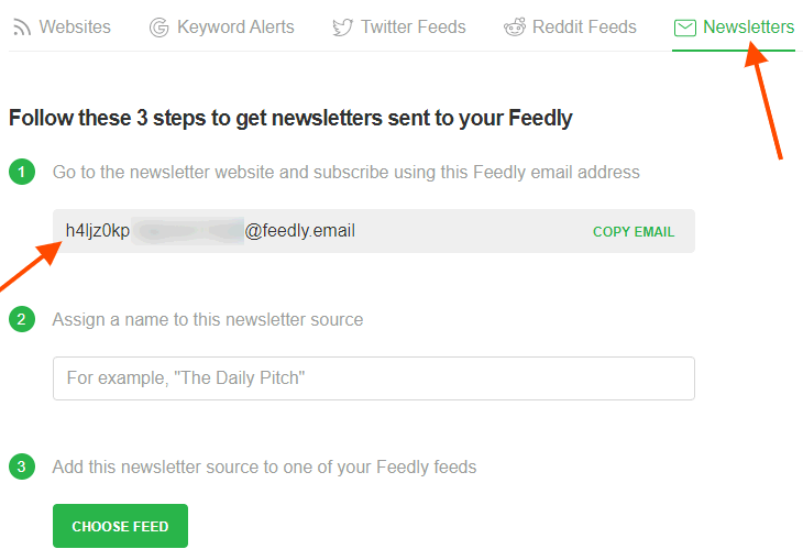 Inbox Feedly