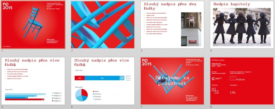 Pražské Quadriennale – tvorba šablon a prezentací pro Microsoft PowerPoint