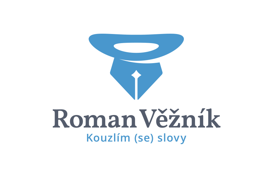 Tvorba loga pro copywritera Romana Věžníka, který kouzlí (se) slovy