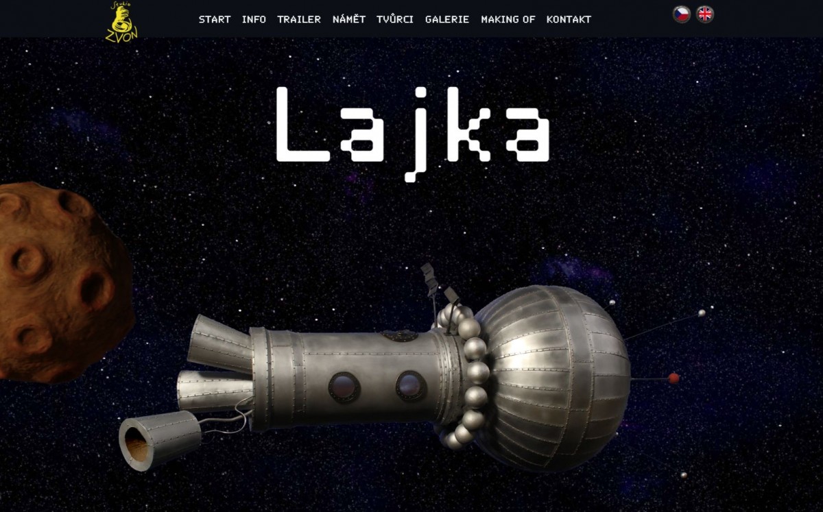 Webová prezentace k filmu - Lajka