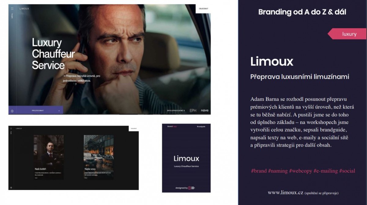Limoux – tvorba značky pro přepravu luxusními limuzínami